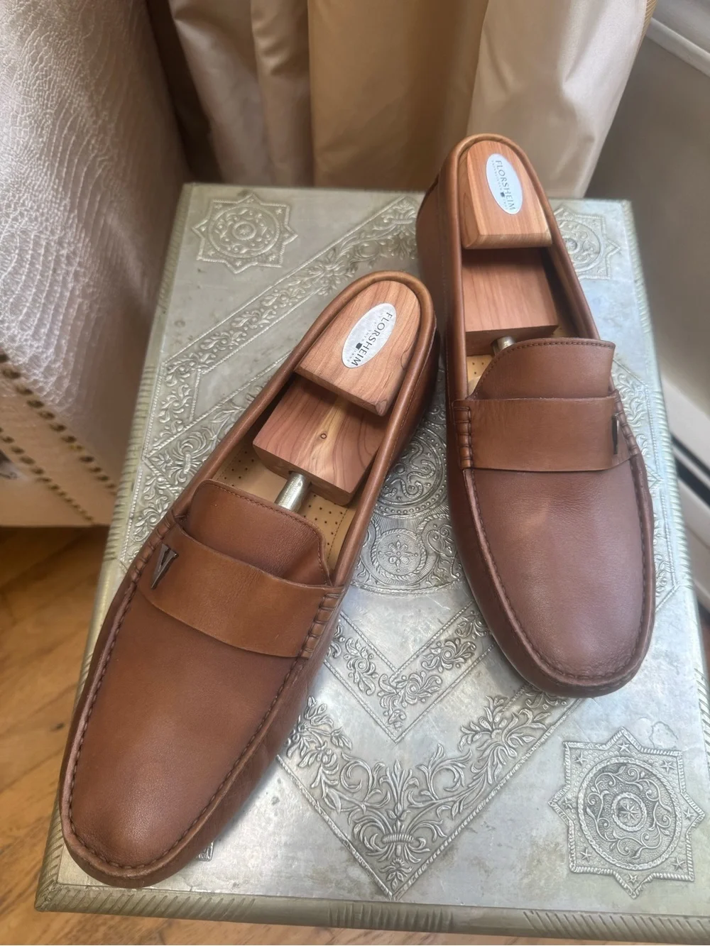 Valentino Men's Tan Leather Loafers